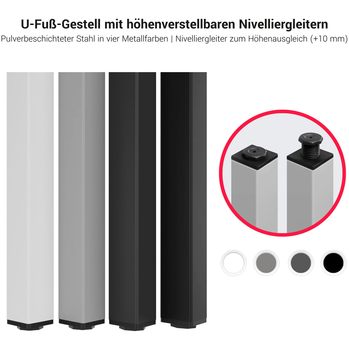 NOVA Konferenztisch | 1600 x 1640 mm (6 - 8 Personen), elektrifiziert, Perlgrau - 10 Lightbox Main Image