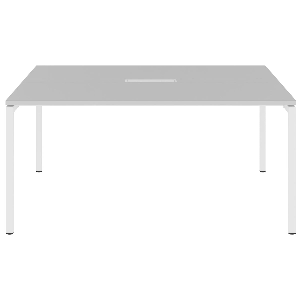 NOVA Konferenztisch | 1600 x 1640 mm (6 - 8 Personen), elektrifiziert, Perlgrau - 2 Lightbox Main Image