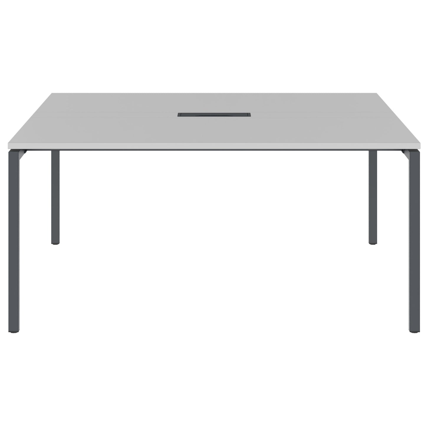 NOVA Konferenztisch | 1600 x 1640 mm (6 - 8 Personen), elektrifiziert, Perlgrau