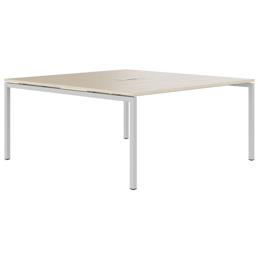 NOVA Conference table | 1600 x 1640 mm (6 - 8 people), electrified, sand ash