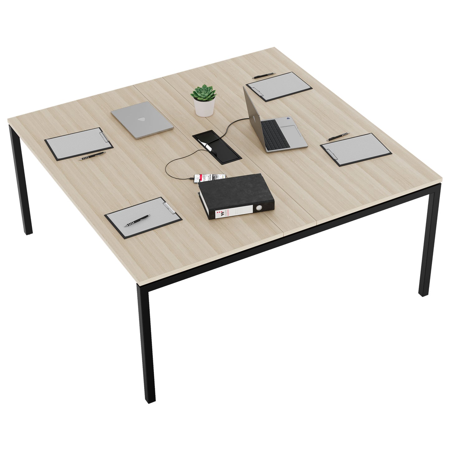 NOVA Konferenztisch | 1600 x 1640 mm (6 - 8 Personen), elektrifiziert, Sandesche