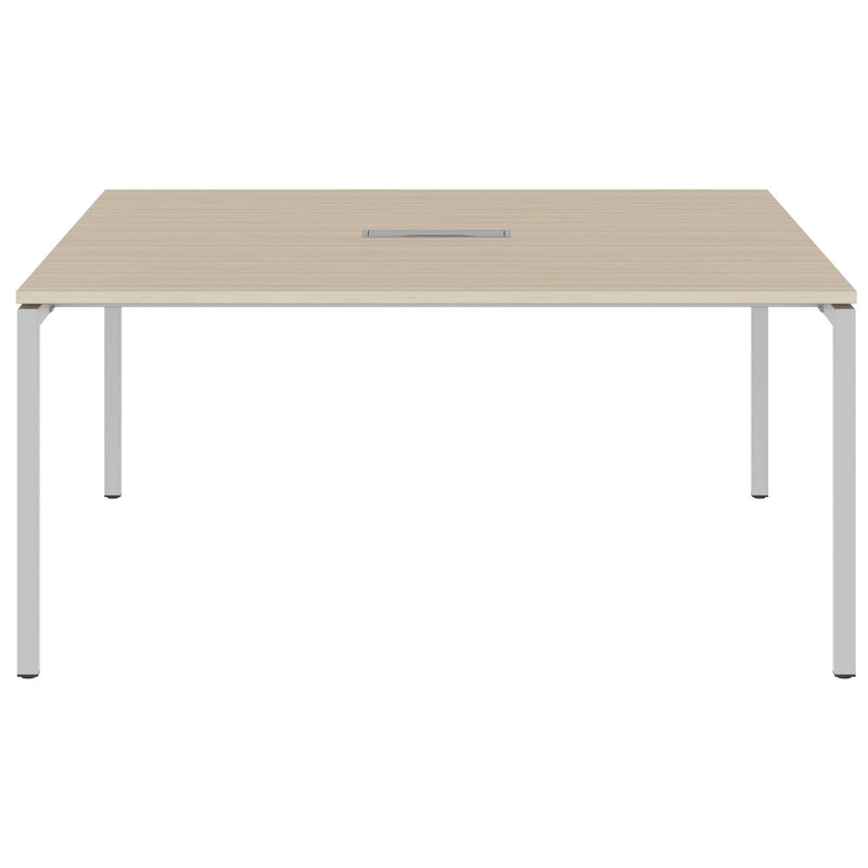 NOVA Conference table | 1600 x 1640 mm (6 - 8 people), electrified, sand ash - 2 Main Image