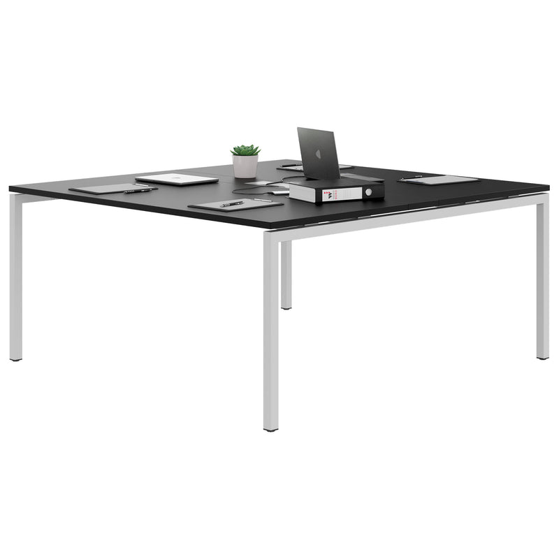NOVA Konferenztisch | 1600 x 1640 mm (6 - 8 Personen), elektrifiziert, Schwarz - 3 Main Image