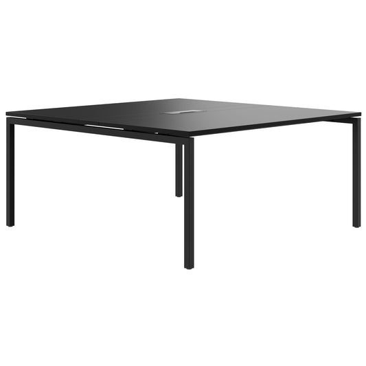 NOVA Conference table | 1600 x 1640 mm (6 - 8 people), electrified, black