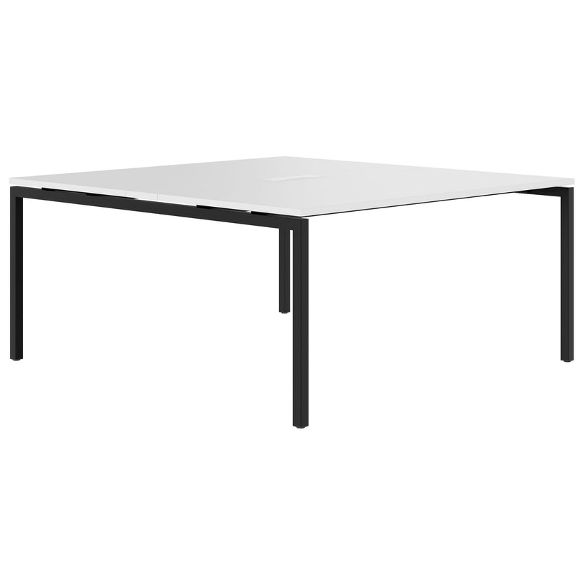 NOVA Tableau de conférence | 1600 x 1640 mm (6 - 8 personnes), électrifié, blanc