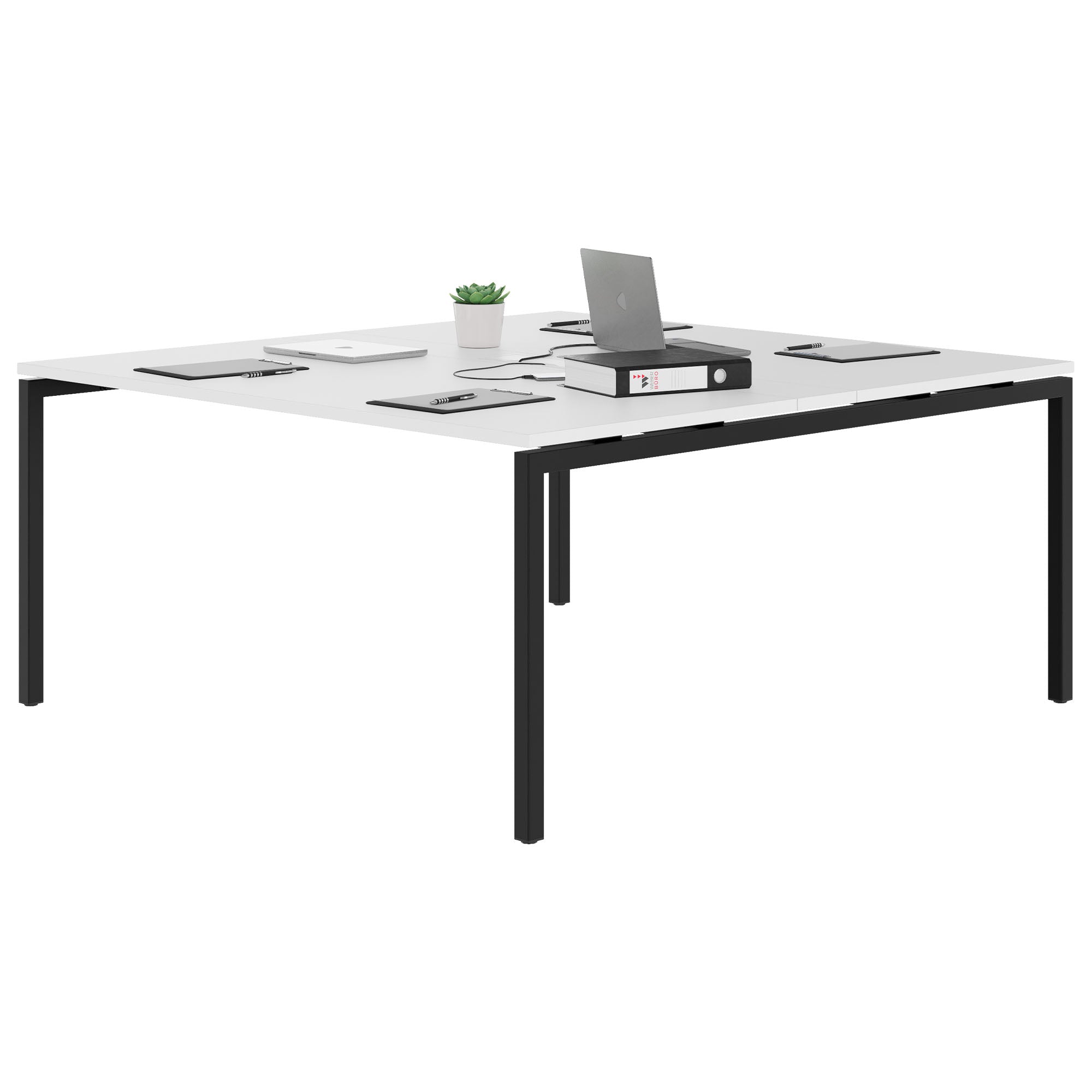 NOVA Tableau de conférence | 1600 x 1640 mm (6 - 8 personnes), électrifié, blanc