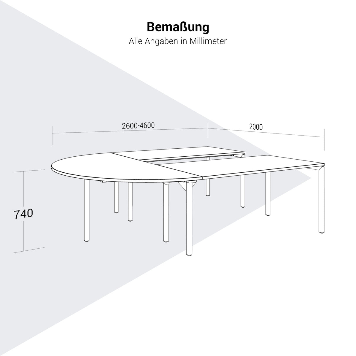 NOVA Konferenztisch | 2600-4600 mm, U-Form, optionale Elektrifizierung - 13 Lightbox Main Image