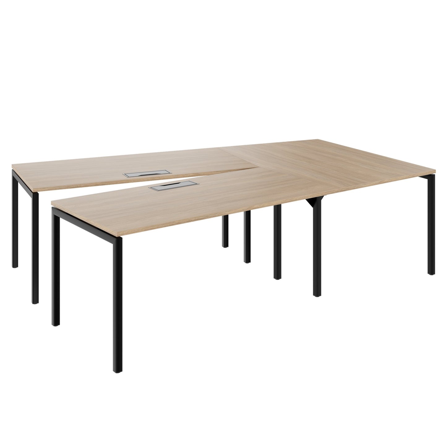 NOVA Konferenztisch | 2610-4598 mm, V-Form, optionale Elektrifizierung