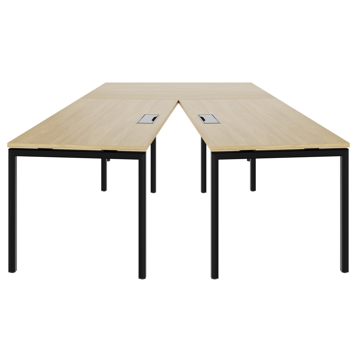NOVA Konferenztisch | 2610-4598 mm, V-Form, optionale Elektrifizierung