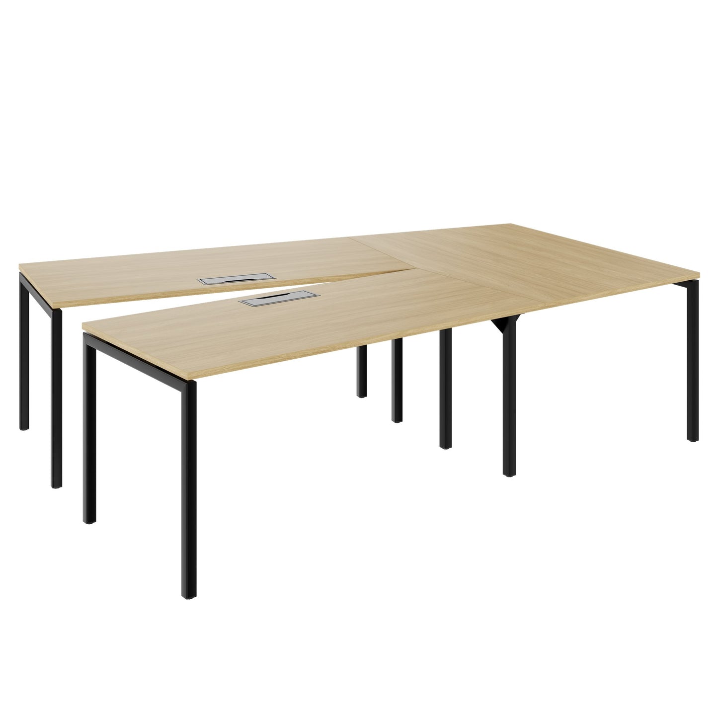 NOVA Konferenztisch | 2610-4598 mm, V-Form, optionale Elektrifizierung