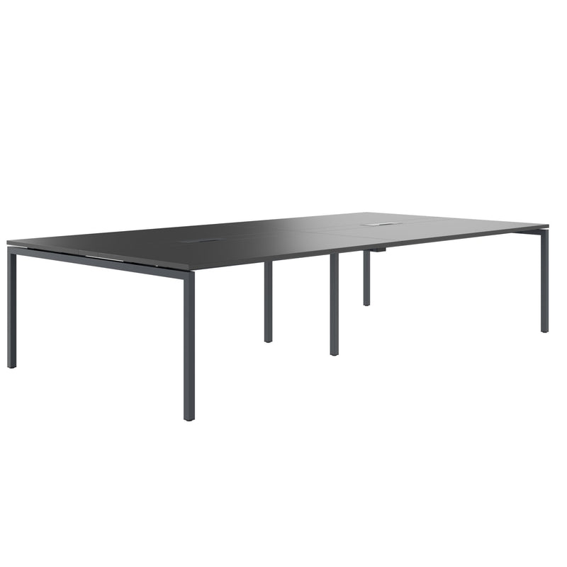 NOVA Tableau de conférence | 3200 x 1640 mm (10 - 12 personnes), électrifié, anthracite - 1 Main Image