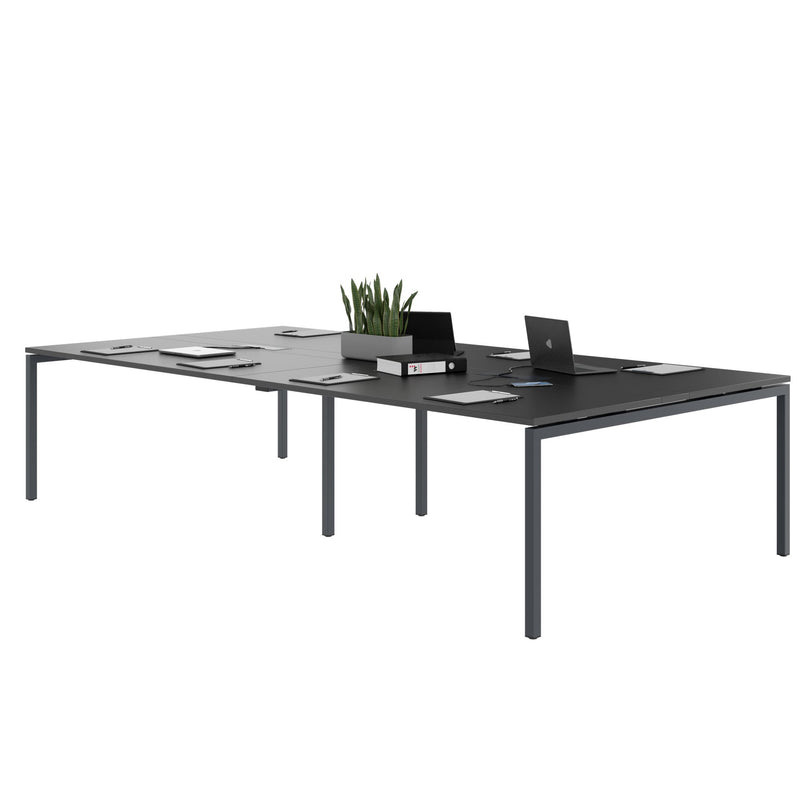 NOVA Tableau de conférence | 3200 x 1640 mm (10 - 12 personnes), électrifié, anthracite - 3 Main Image