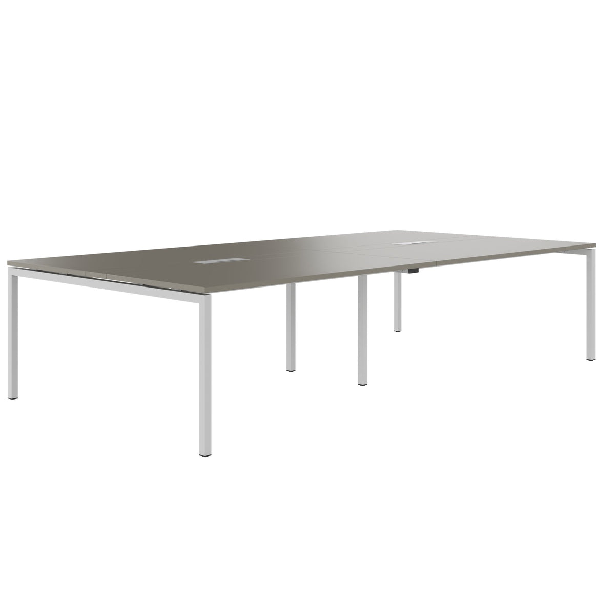 NOVA Konferenztisch | 3200 x 1640 mm (10 - 12 Personen), elektrifiziert, Cubanitgrau - 1 Lightbox Main Image
