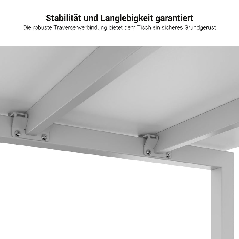 NOVA Konferenztisch | 3200 x 1640 mm (10 - 12 Personen), elektrifiziert, Nordeiche grau - 8 Main Image
