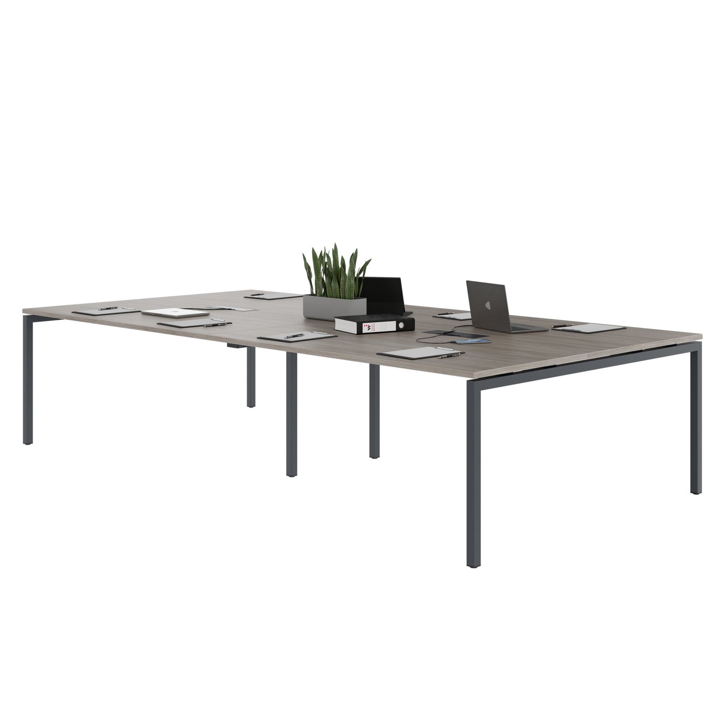 NOVA Conference table | 3200 x 1640 mm (10 - 12 people), electrified, north oak gray