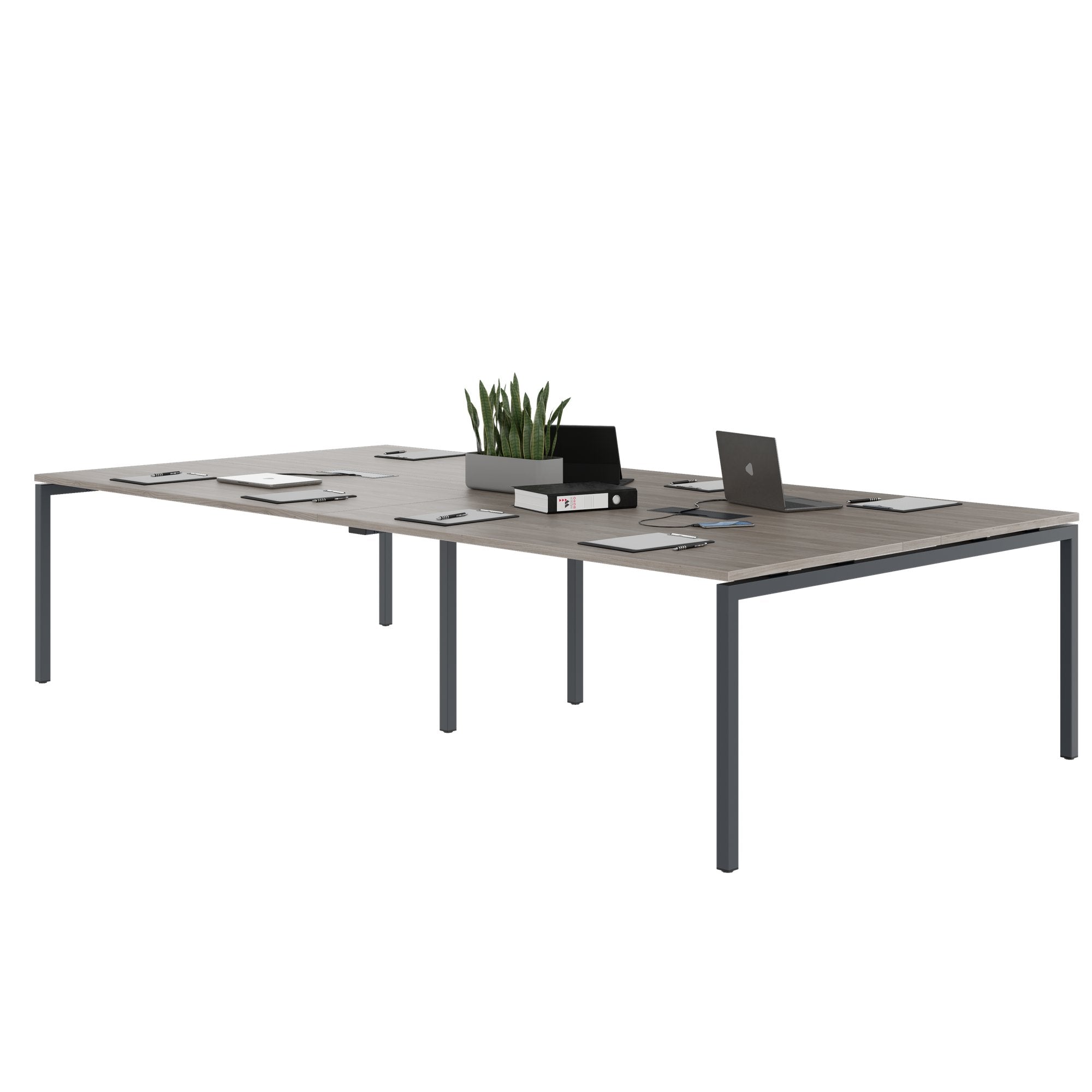 NOVA Conference table | 3200 x 1640 mm (10 - 12 people), electrified, north oak gray