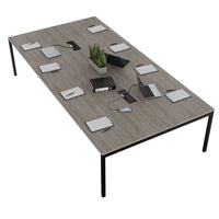 NOVA Conference table | 3200 x 1640 mm (10 - 12 people), electrified, north oak gray