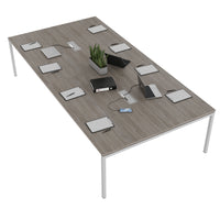 NOVA Conference table | 3200 x 1640 mm (10 - 12 people), electrified, north oak gray