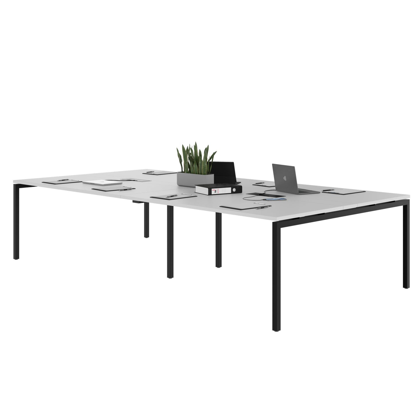 NOVA Conference table | 3200 x 1640 mm (10 - 12 people), electrified, pearl gray