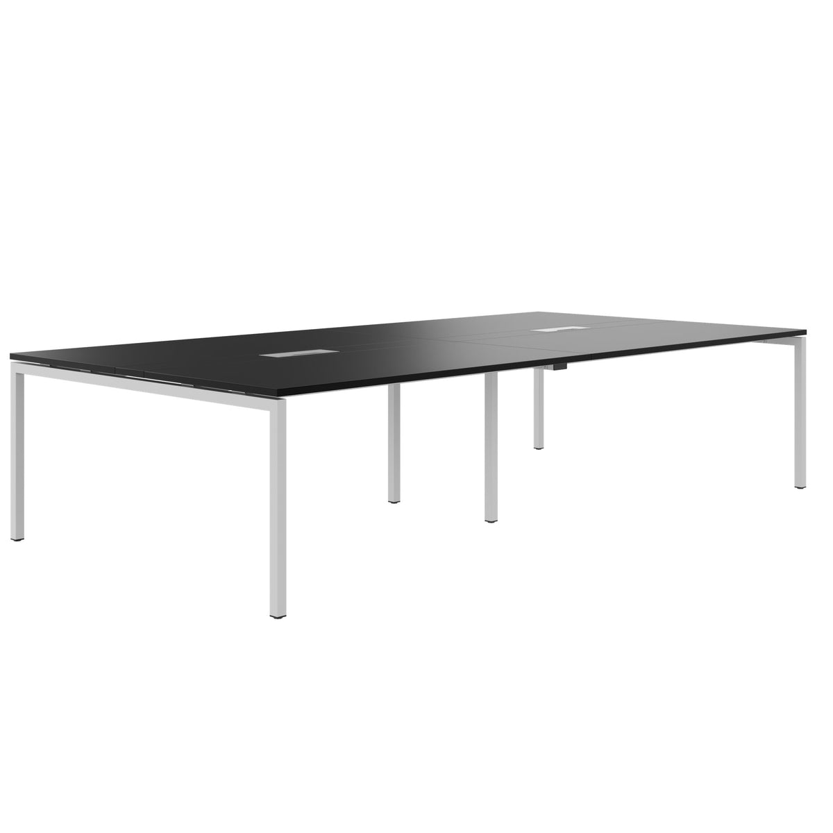NOVA Konferenztisch | 3200 x 1640 mm (10 - 12 Personen), elektrifiziert, Schwarz - 1 Lightbox Main Image