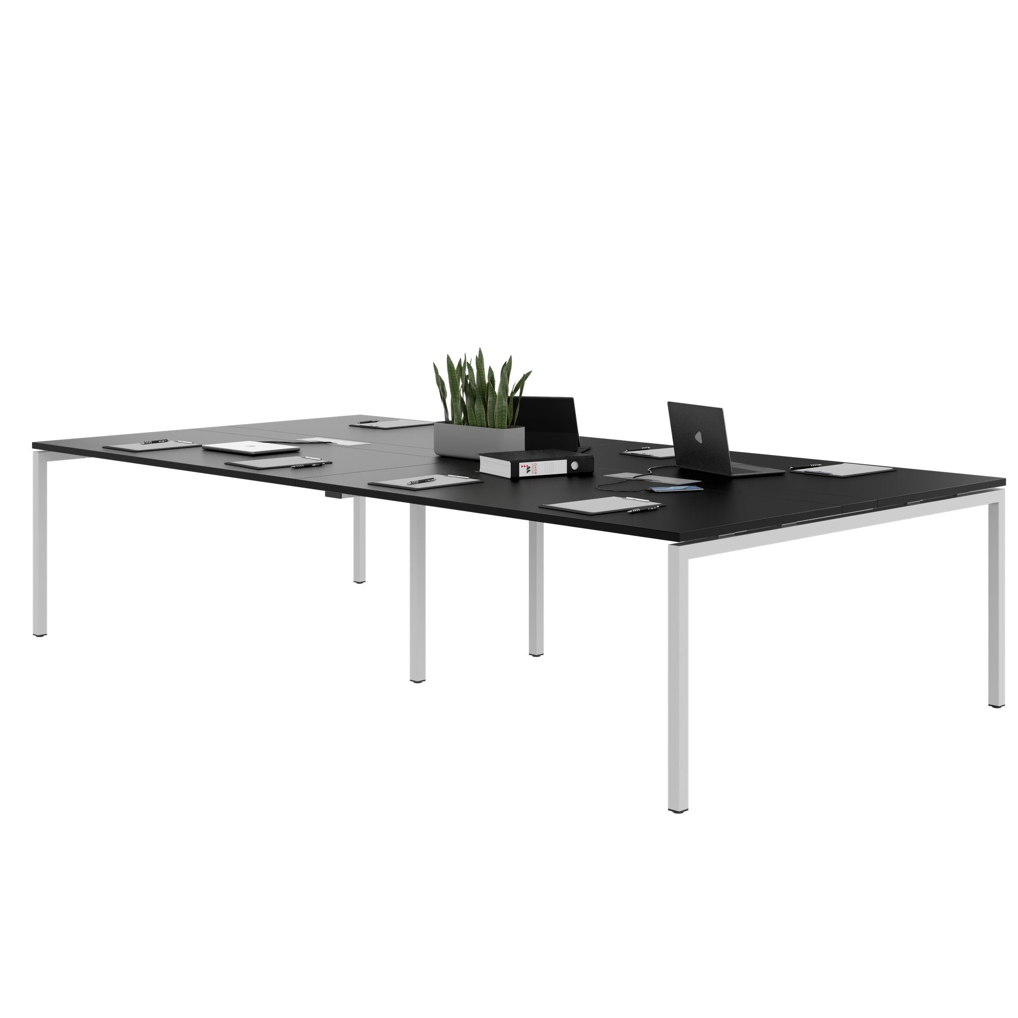 NOVA Tableau de conférence | 3200 x 1640 mm (10 - 12 personnes), électrifié, noir