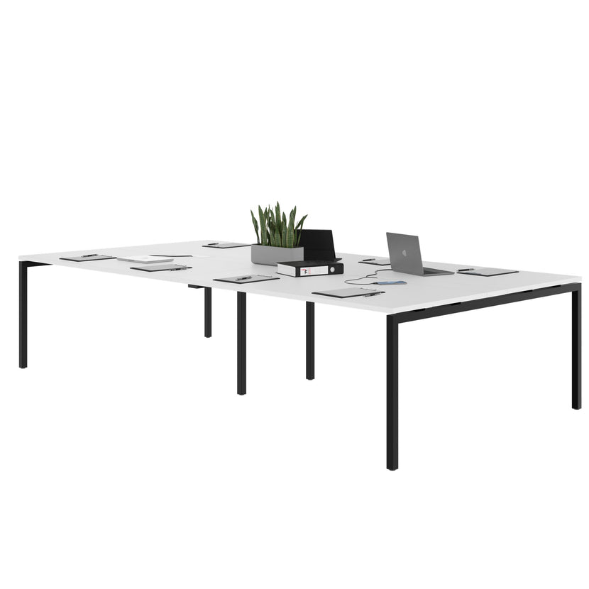 NOVA Tableau de conférence | 3200 x 1640 mm (10 - 12 personnes), électrifié, blanc