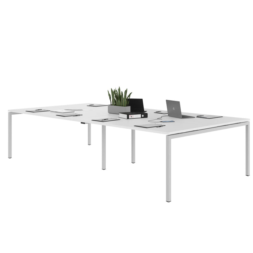 NOVA Tableau de conférence | 3200 x 1640 mm (10 - 12 personnes), électrifié, blanc