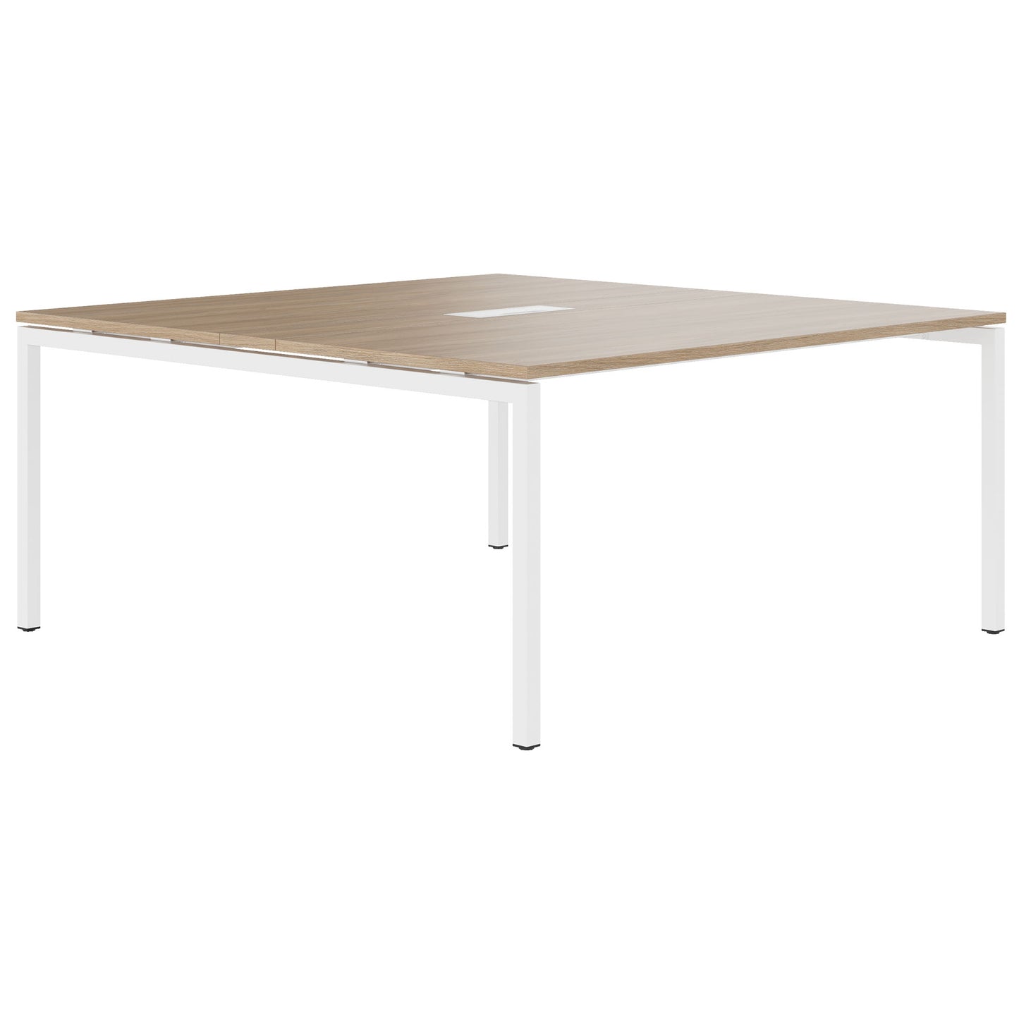 NOVA conference table | Electrified, 1600 x 1640 mm (6 - 8 people), amber oak