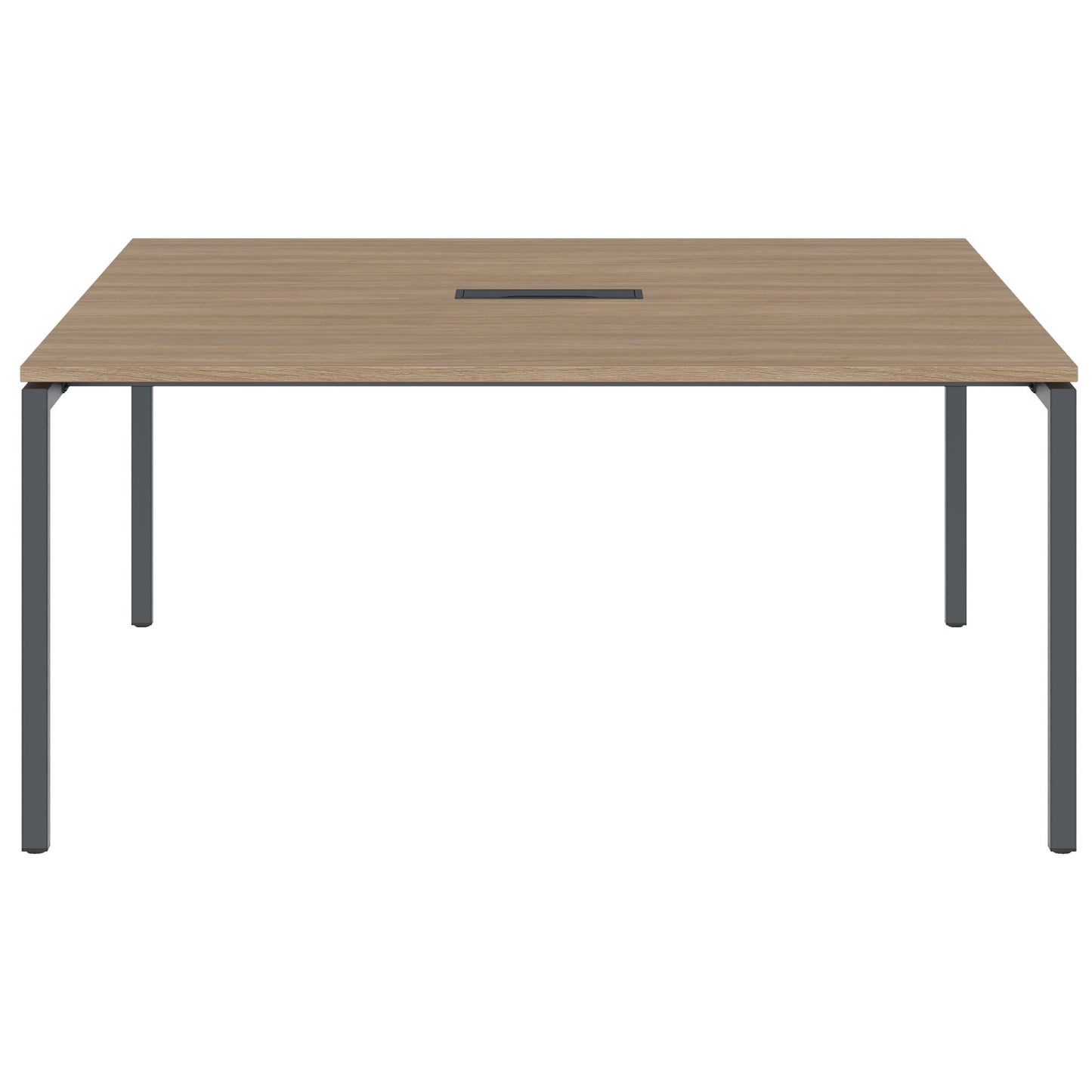 NOVA conference table | Electrified, 1600 x 1640 mm (6 - 8 people), amber oak