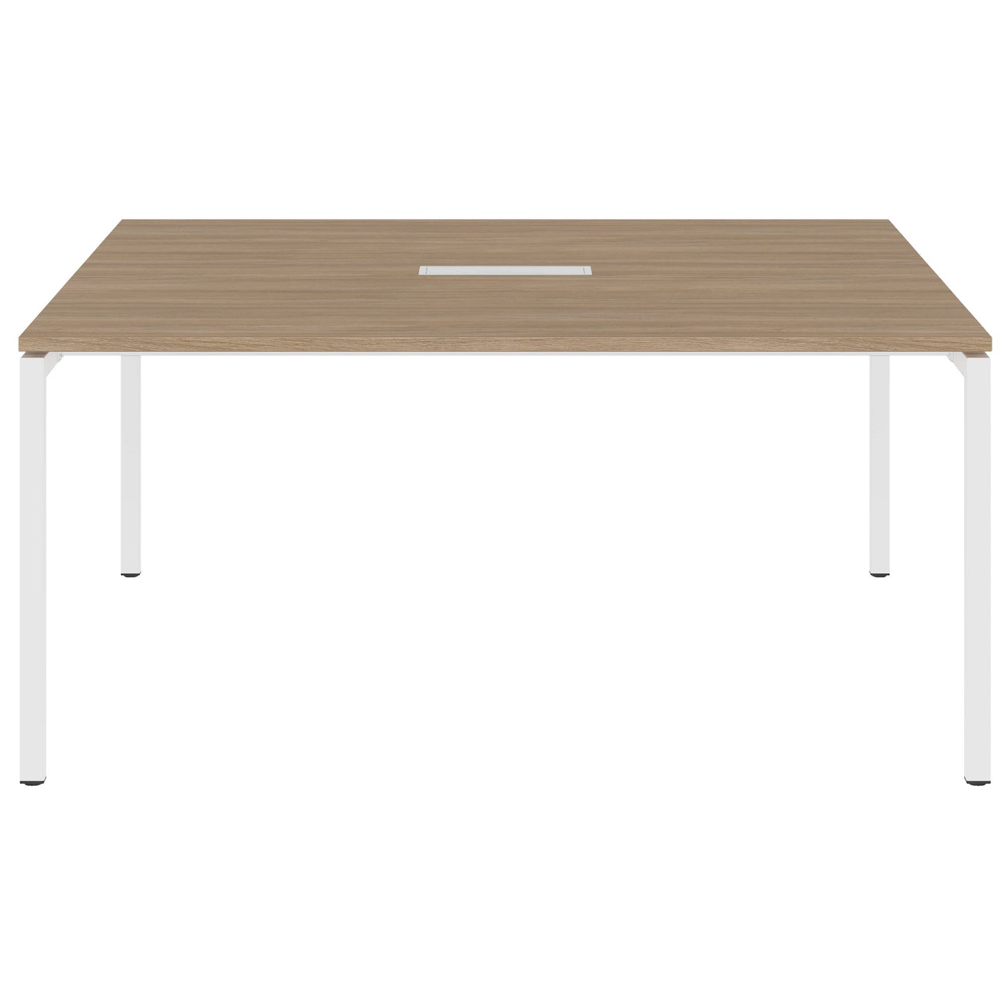 NOVA conference table | Electrified, 1600 x 1640 mm (6 - 8 people), amber oak