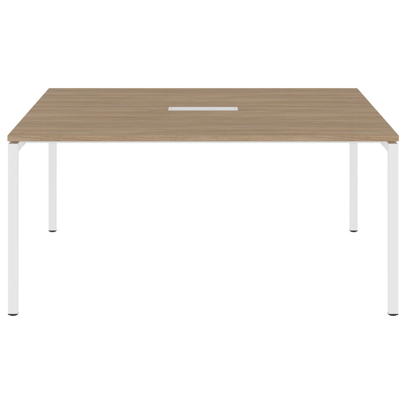 NOVA Tableau de conférence | 1600 x 1640 mm (6 - 8 personnes), électrifié, chêne ambre