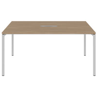 NOVA conference table | Electrified, 1600 x 1640 mm (6 - 8 people), amber oak