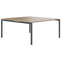 NOVA conference table | Electrified, 1600 x 1640 mm (6 - 8 people), amber oak