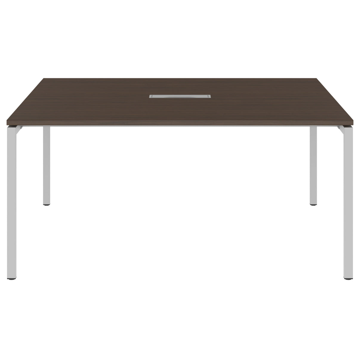 NOVA Conference table | 1600 x 1640 mm (6 - 8 people), electrified, walnut - 2 Lightbox Main Image