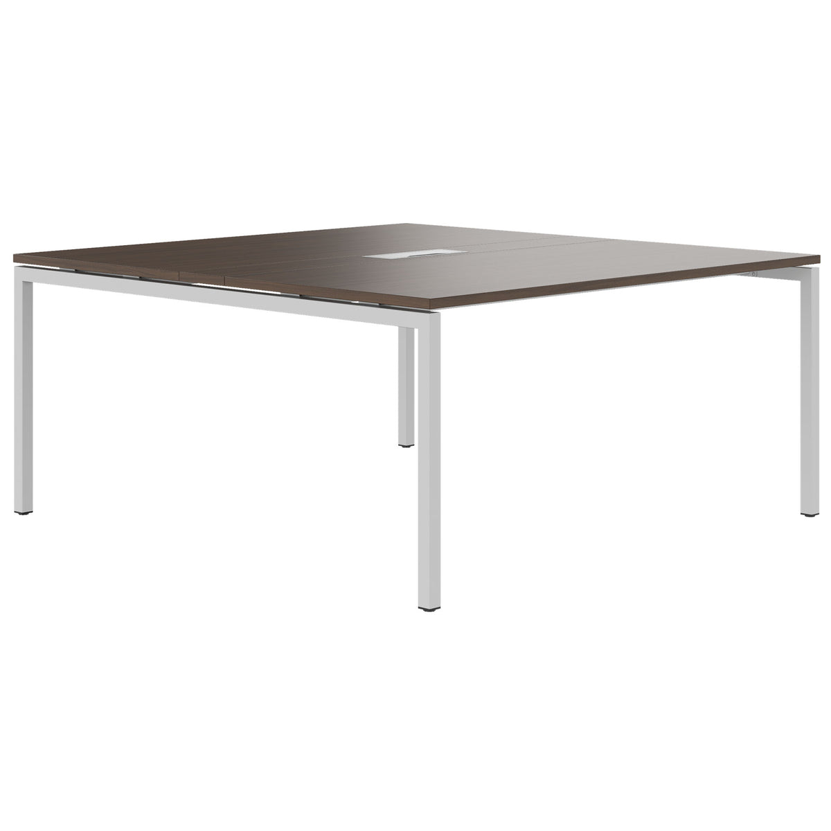 NOVA Conference table | 1600 x 1640 mm (6 - 8 people), electrified, walnut - 1 Lightbox Main Image