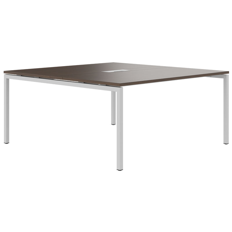 NOVA Conference table | 1600 x 1640 mm (6 - 8 people), electrified, walnut - 1 Main Image