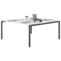 Nova conference table | Electrified, 1600 x 1640 mm (6 - 8 people), white