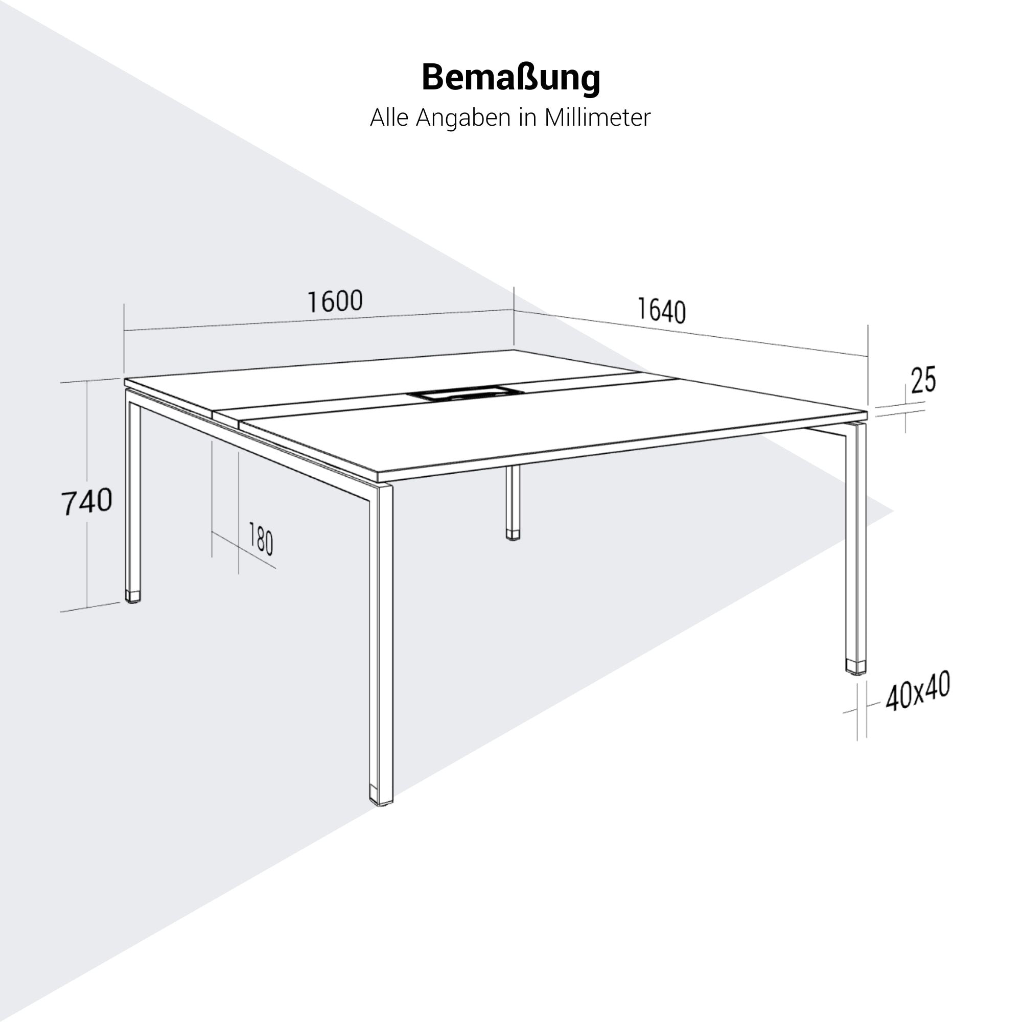 NOVA Tableau de conférence | 1600 x 1640 mm (6 - 8 personnes), électrifié, blanc