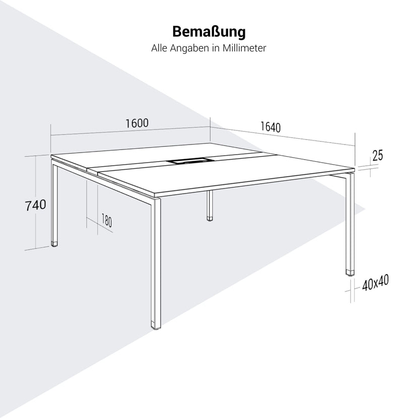 NOVA Tableau de conférence | 1600 x 1640 mm (6 - 8 personnes), électrifié, blanc