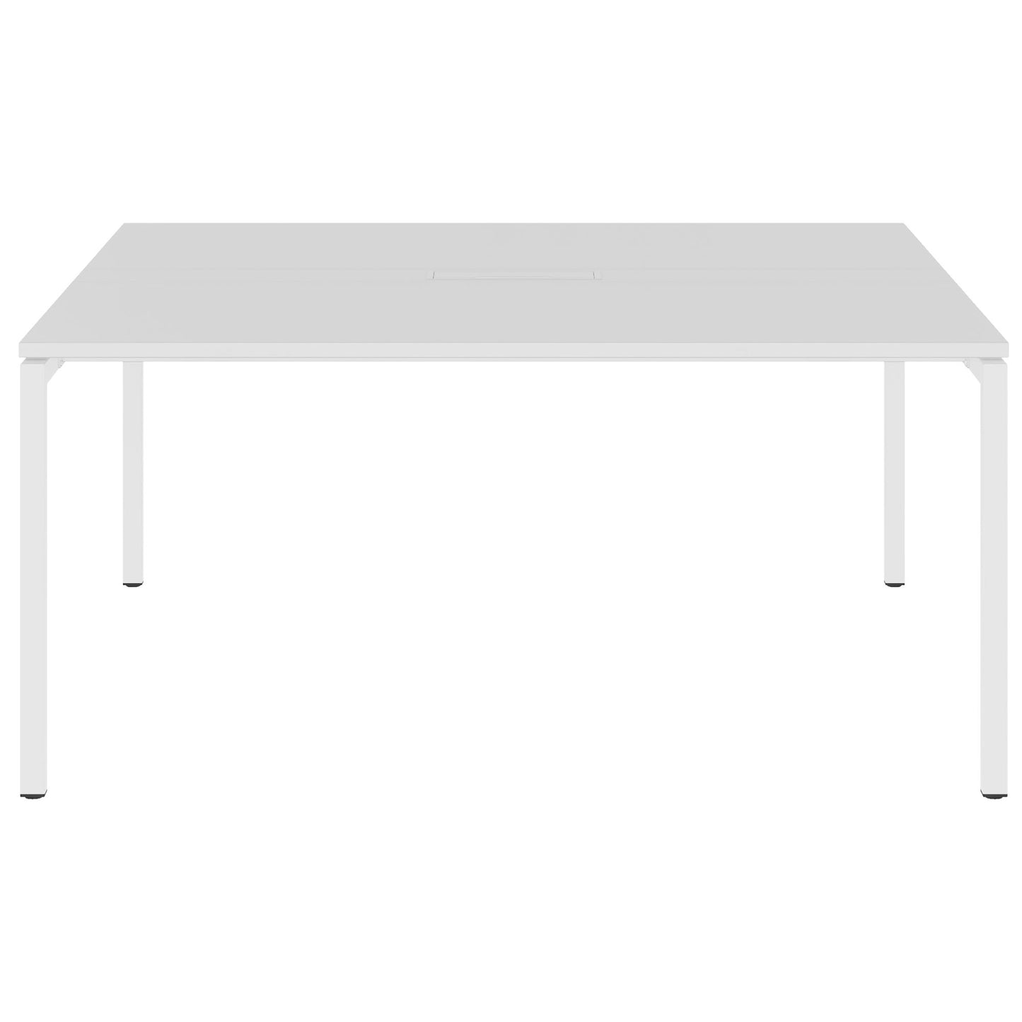 Nova conference table | Electrified, 1600 x 1640 mm (6 - 8 people), white