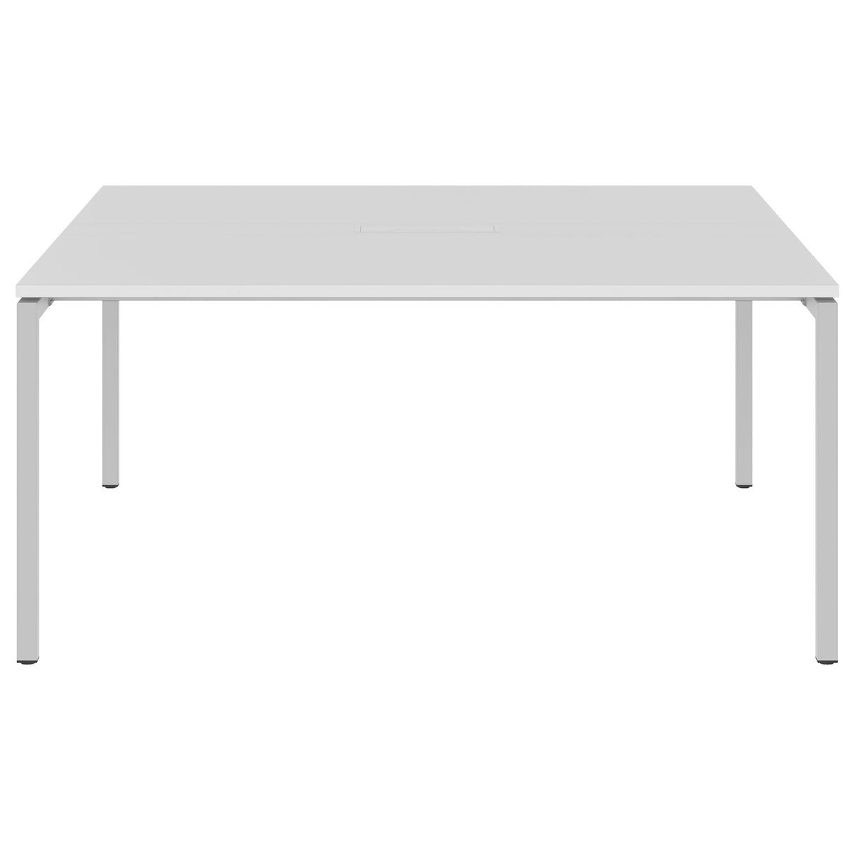 NOVA Konferenztisch | 1600 x 1640 mm (6 - 8 Personen), elektrifiziert, Weiß - 2 Lightbox Main Image