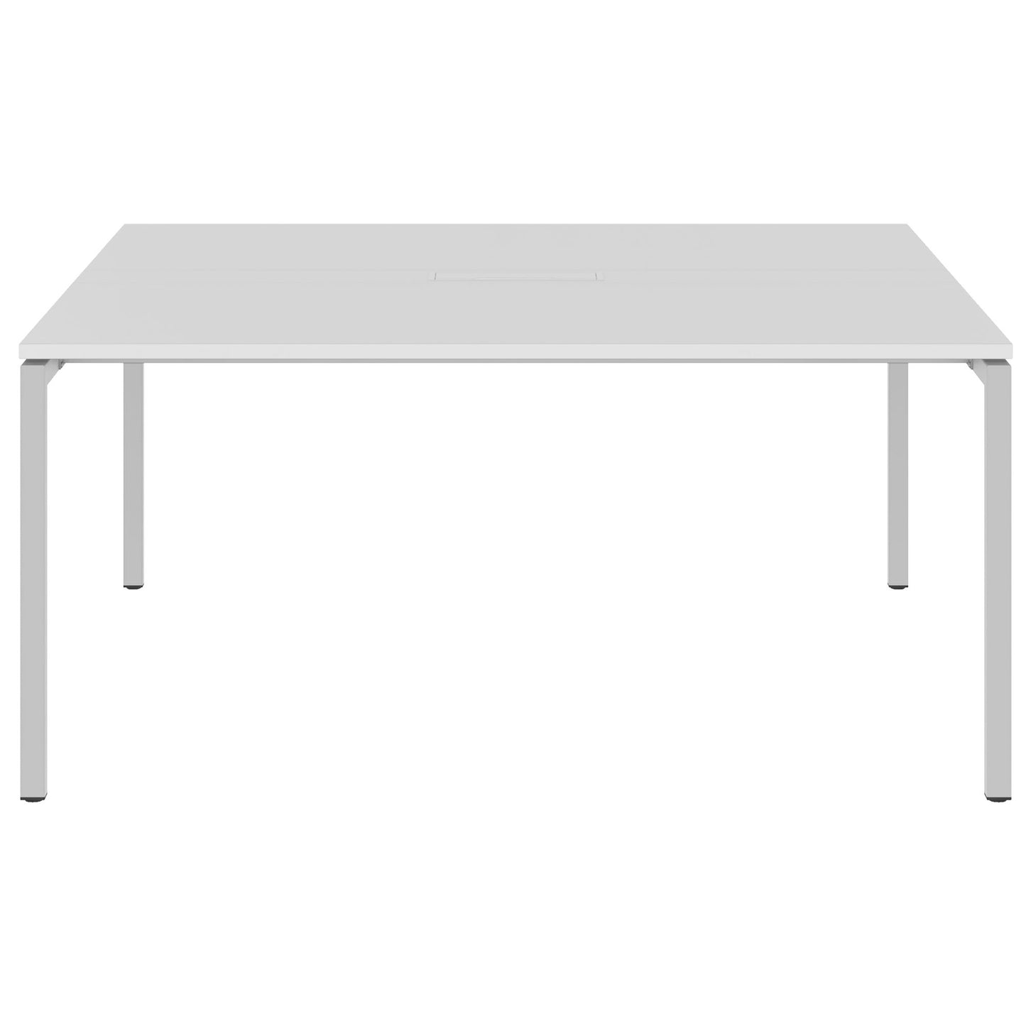 Nova conference table | Electrified, 1600 x 1640 mm (6 - 8 people), white