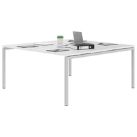 Nova conference table | Electrified, 1600 x 1640 mm (6 - 8 people), white