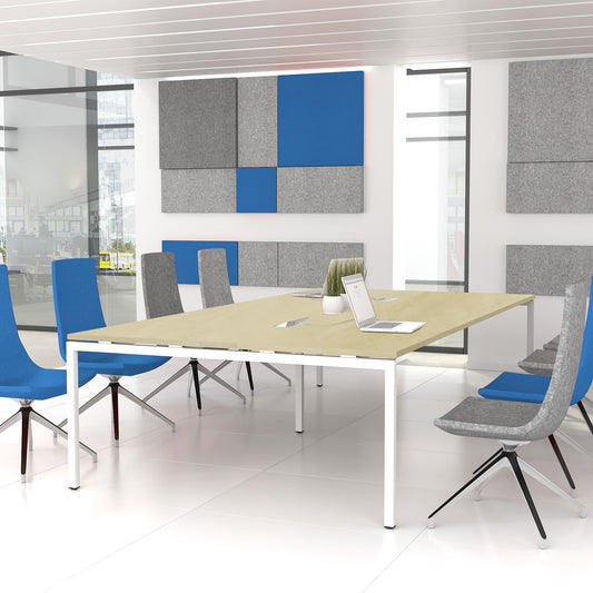 NOVA conference table | Electrified, 3200 x 1640 mm (10 - 12 people), maple