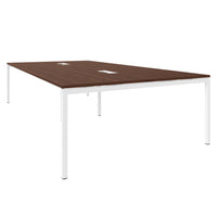 Table de conférence NOVA | Électrifié, 3200 x 1640 mm (10 - 12 personnes), noyer