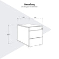 NOVA Rollcontainer | 2 XL-Schubladen + 1 Kleinteilefach, 600 mm tief, Weiß - 14 Thumbnail Image