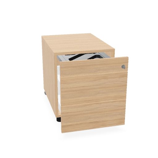 NOVA Rollcontainer | 2 XL-Schubladen + 1 Kleinteilefach, 600 mm tief, viele Farboptionen