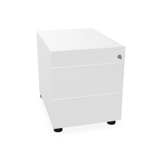 NOVA Rollcontainer | 2 XL-Schubladen + 1 Kleinteilefach, 600 mm tief, viele Farboptionen