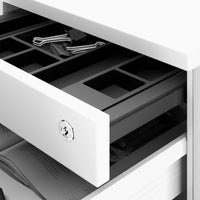 NOVA Container rotolo | 3 cassetti + 1 piccole parti, 600 mm di profondità, bianco