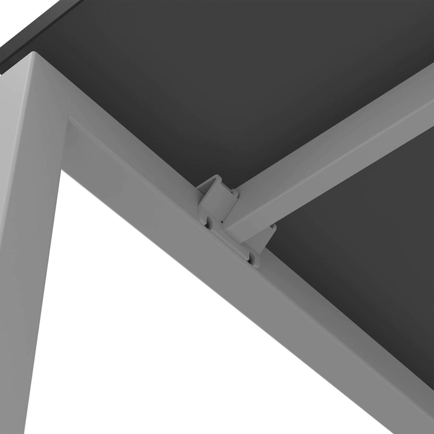 NOVA U meeting table | 2000 x 1000 mm, anthracite